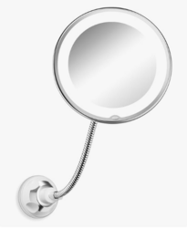 10x Magnifying Mirror with Light, Flexible Gooseneck Make up Mirror with Lights and Magnification, Battery Operated Cordless with Suction Cups for Wall Bathroom from SKANDA INTERNATIONAL FZ LLE