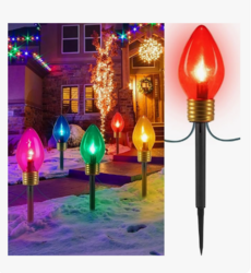 Christmas Lights Jumbo C9 Outdoor Lawn Decorations with Pathway Marker Stakes from SKANDA INTERNATIONAL FZ LLE