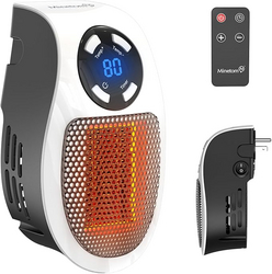 450W Space Heater, Remote Wall Outlet Electric Small Space Heater as Seen on TV with Adjustable Thermostat and Timer and Led Display, Compact for Home,Office,Bathroom from SKANDA INTERNATIONAL FZ LLE