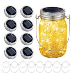 Solar Mason Jar Lid Lights, 8 Pack 30 LED Solar Fairy Light from SKANDA INTERNATIONAL FZ LLE