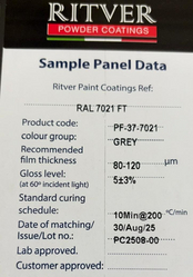 RAL 7021 POWDER COATING