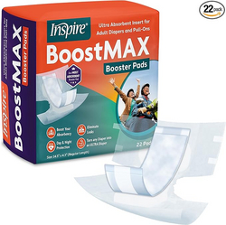 Inspire Incontinence Booster Pads Super Absorbent Absorbs Over 5 Cups | Liner Women and Men | Inserts for Adult Diapers Overnight 22 Count from SKANDA INTERNATIONAL FZ LLE