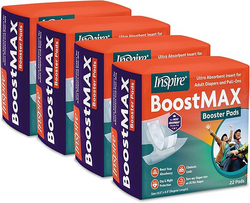 Inspire Incontinence Booster Pads Super Absorbent Absorbs Over 5 Cups | Liner Women and Men | Inserts for Adult Diapers Overnight 88 Count from SKANDA INTERNATIONAL FZ LLE