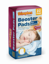 Inspire Dimples Booster Pads, Baby Diaper Doubler with Adhesive for Secure Fit | 1 Size Fits All Diapers | Boosts Absorbency No More leaks 22 Count from SKANDA INTERNATIONAL FZ LLE