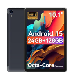 Tablet,10.1" Android Tablet with Octa-core Processor 24GB RAM 128GB ROM HD IPS Touchscreen 8H Battery, Wi-Fi 6, BT 5.0, Dual Camera, Android 15 Tablets 2025