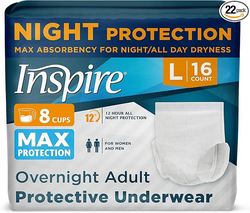 Inspire Adult Diapers Women or Men - MAX Absorbency | Our Most Absorbent and Dry, Incontinence Underwear for Women or Men | Leak Proof Diaper Overnight or Daytime for Heavy from SKANDA INTERNATIONAL FZ LLE