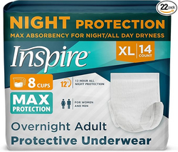 Inspire Adult Diapers Women or Men - MAX Absorbency | Our Most Absorbent and Dry, Incontinence Underwear for Women or Men | Leak Proof Diaper Overnight or Daytime for Heavy from SKANDA INTERNATIONAL FZ LLE