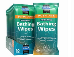 Inspire Ultra Thick Rinse-Free Bath Towels | Shower Towels - Flush-Free Wet Wipes with Aloe | Thick Strong Extra Large Towel for Adults | Body Wipes for Adults Bathing No Rinse from SKANDA INTERNATIONAL FZ LLE