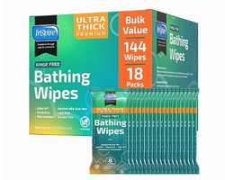 Inspire Ultra Thick Rinse Free Body Wipes, Bathing Wipes, Rinse Free Wet Wipes, Thick Strong Extra Large With Aloe Vera Enriched from SKANDA INTERNATIONAL FZ LLE