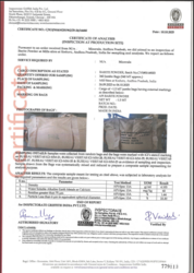 BARITE SPECIFICATION STANDARD TABLE AND SHEET