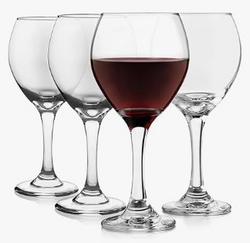 Libbey Classic Red Wine Glasses Set of 4, Dishwasher Safe, Rounded Rim Stemmed Wine Glasses, Perfect Wine Glasses Gift Set for Weddings, 13.5 Ounce