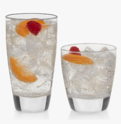 Libbey Classic Rocks and Glass Tumbler Set, Clear, Timeless 16 Piece Glassware Set, Elegant Dishwasher Safe Kitchen Glasses Set for Everyday Use