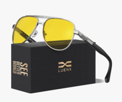 LUENX Aviator Sunglasses for Men Polarized Trendy  ...