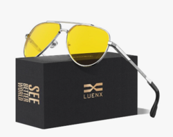 LUENX Aviator Sunglasses for Men Women Polarized Trendy Sun Shades UV 400 Protection from SKANDA INTERNATIONAL FZ LLE