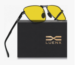 LUENX Rectangular Polarized Aviator Sunglasses for Men Retro Pilot Shades Driving UV400 Protection from SKANDA INTERNATIONAL FZ LLE