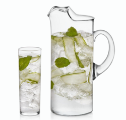 Libbey Modern Bar Highball Glasses Set of 6 and Pitcher, Tall, Bold Cocktail Glass, Pitcher Set, Glassware Sets for Boozy Brunch, Breakfast and More