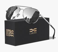 LUENX Aviator Sunglasses for Men Women Polarized D ...