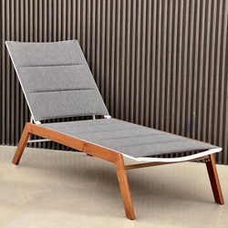 Adex TEAK PADDED SLING SUNLOUNGER 865SL1D-T