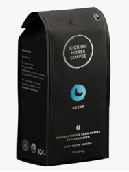 Kicking Horse Coffee, Decaf, Swiss Water Process, Dark Roast, Whole Bean, 10 Oz - Certified Organic, Fairtrade, Kosher Coffee