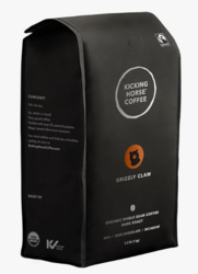 Kicking Horse Coffee, Grizzly Claw, Dark Roast, Whole Bean, 2.2 Pound - Certified Organic, Fairtrade, Kosher Coffee