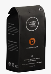 Kicking Horse Coffee Grizzly Claw, Dark Roast, Ground, Certified Organic, Fairtrade, Kosher, Black, 60 Oz, 