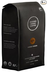 Kicking Horse Coffee 454 Horse Power, Dark Roast, Whole Bean, 1 Kg (Pack of 6) - Certified Organic, Fairtrade, Kosher