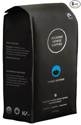 Kicking Horse Coffee Three Sisters, Medium Roast, Whole Bean, Certified Organic, Fairtrade, Kosher, Black, 35.2 Oz, Pack of 6 from SKANDA INTERNATIONAL FZ LLE