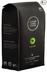 Kicking Horse Coffee Kick Ass, Dark Roast, Whole Bean, Certified Organic, Fairtrade, Kosher, Black, 1 Kg, Pack of 6 from SKANDA INTERNATIONAL FZ LLE