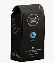 Kicking Horse Coffee, Decaf, Swiss Water Process, Dark Roast, Whole Bean - Certified Organic, Fairtrade, Kosher Coffee, 10 Ounce (Pack of 6)