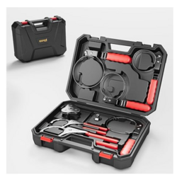 Oil Filter Wrench Set, 8 Piece Adjustable Oil Filter Pliers 2-3/4" to 5-1/4", 9" & 12" Universal Oil Filter Removal Tool with 1/2" to 3/8" Adapter, Organized in Storage Case (8-Piece Set) from SKANDA INTERNATIONAL FZ LLE