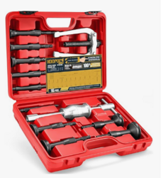 16-Piece Blind Hole Collet Bearing Race & Seal Puller Extractor Kit: Slide Hammer Pilot Insert for Effortless Inner Internal Bearing Removal Tool Set (Red) from SKANDA INTERNATIONAL FZ LLE