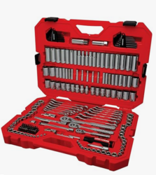 CRAFTSMAN Tool Set, 189 Piece Mechanics Tool Set, 1/4 ,3/8and 1/2 Inch Drive Socket Wrench Set with Thinner Ratchet, Steel 6 and 12point Sockets, Wrenches, Hex Keys and Specialty Bits  from SKANDA INTERNATIONAL FZ LLE