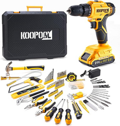 Tool Kit Box Drill Set with 21V Cordless Drill, Tool Box with Drill, Hand Drill Set for Men, Power Tool Combo for Home Repair, DIY, Handyman from SKANDA INTERNATIONAL FZ LLE