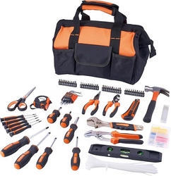 220-Piece Home Tool Set, Household Repairing Tool Kit, with 12-Inch Wide Mouth Open Storage Tool Bag, Green from SKANDA INTERNATIONAL FZ LLE