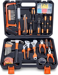 Home Repair Tool Kit with Tool box, General Household Tool Set with Hammer & Screwdrivers, Complete DIY Hand Tools Set for Apartment & Dorm, Multi-Purpose Tool Sets (Caja de herramientas) from SKANDA INTERNATIONAL FZ LLE