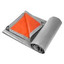Heavy-Duty Orange/Silver Tarpaulins 24 x 24 ft from ADAMS TOOL HOUSE