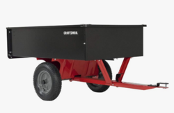 CRAFTSMAN, CMXGZBF7124355, 750-lb Capacity Steel Tow Behind Dump Cart, 12 Cubic Feet Capacity, Removable Tailgate - Garden Utility Trailer, 16” x 4” Pneumatic Tires from SKANDA INTERNATIONAL FZ LLE
