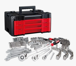 CRAFTSMAN 230 Pcs Mechanics Tool Set, Socket Wrench Set, Car Tool Kit with VERSASTACK Toolbox, SAE and Metric,1/4 in, 3/8 in, and 1/2 Drive, Short and Long Arm Hex Keys from SKANDA INTERNATIONAL FZ LLE