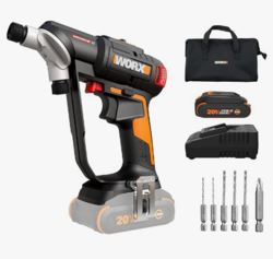 WORX Cordless Drill Driver, 20V 445 in·lb Brushless Power Drill Driver, Powerful Drilling and Driving, 2-in-1 Design, Intelligent Digital Display, Battery and Charger Included, PowerShare from SKANDA INTERNATIONAL FZ LLE