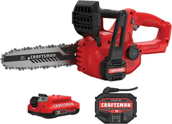 CRAFTSMAN Mini Chainsaw, 10 inch Mini Chainsaw Cordless, Electric Chain Saw, V20 Battery and Charger Included, Handheld Tree Trimmer Wood Cutter (CMCCS610D1) from SKANDA INTERNATIONAL FZ LLE