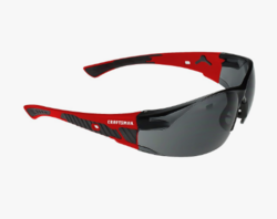 Craftsman 200, Safety Glass, Comfort Fit – Smoke, Red Frame from SKANDA INTERNATIONAL FZ LLE