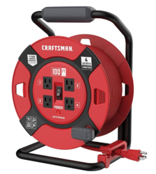 CRAFTSMAN 100 Ft. Retractable Extension Cord Reel With 4 Outlets & Heavy Duty 14AWG SJTW Cable from SKANDA INTERNATIONAL FZ LLE