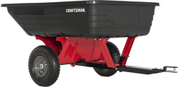 Craftsman CMXGZBF7124489 350 lb Load Capacity, Tow Behind Poly Dump/Swivel Cart, 10 CU FT Capacity; Lawn & Garden Cart/Trailer for Lawn Mowers, Easy to Use Hand Dumping Mechanism from SKANDA INTERNATIONAL FZ LLE