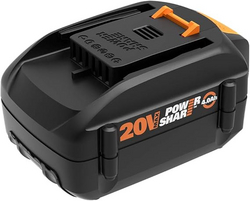 Worx WA3578 - PowerShare 20V 4.0Ah, Lithium Ion High Capacity Battery, Orange and Black from SKANDA INTERNATIONAL FZ LLE