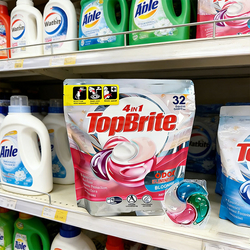 TopBrite brand Eco-Friendly Laundry Detergent Pods Stain Removal Disposable Apparel Gel Washing Long-Lasting Natural Scent