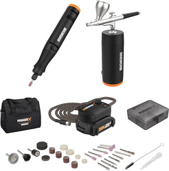 Worx MAKERX WX992L 20V 2pc Crafting Tool Combo Kit - Rotary Tool + Air Brush from SKANDA INTERNATIONAL FZ LLE