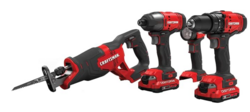CRAFTSMAN V20 Cordless 4-Tool Power Tool Combo Kit with 2 Batteries and Charger (CMCK400D2) from SKANDA INTERNATIONAL FZ LLE
