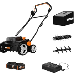 Worx Nitro 40V Cordless 14" Lawn Dethatcher w/ Brushless Motor, 2-in-1 Dethatcher and Scarifier Removes Deep Thatch, Dethatcher Cordless Tool to Improve Grass Health - 2 Batteries & Charger Included from SKANDA INTERNATIONAL FZ LLE