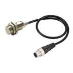 Omron Inductive Threaded Barrel Proximity Sensor, M18, 8 mm Detection, PNP NO, 12 ? 24 V dc