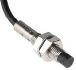 Omron Inductive Threaded Barrel Proximity Sensor, M8, 4 mm Detection, PNP NO, 12 ? 24 V dc